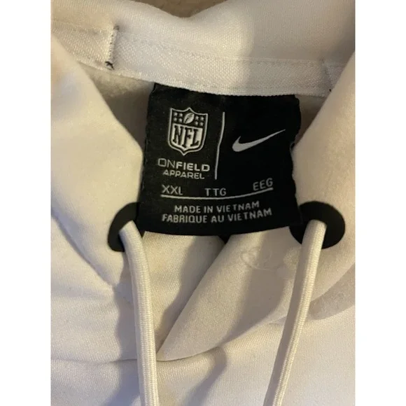 Men's 2XL NWOT New Orleans Saints Nike‎ Sideline Local Lockup Hoodie White